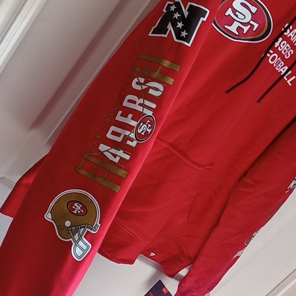 New!! San Francisco 49ers Hoodie S/M/2XL/3XL/4XL/5XL Red Fanatics Hooded Sweater - Picture 4 of 6